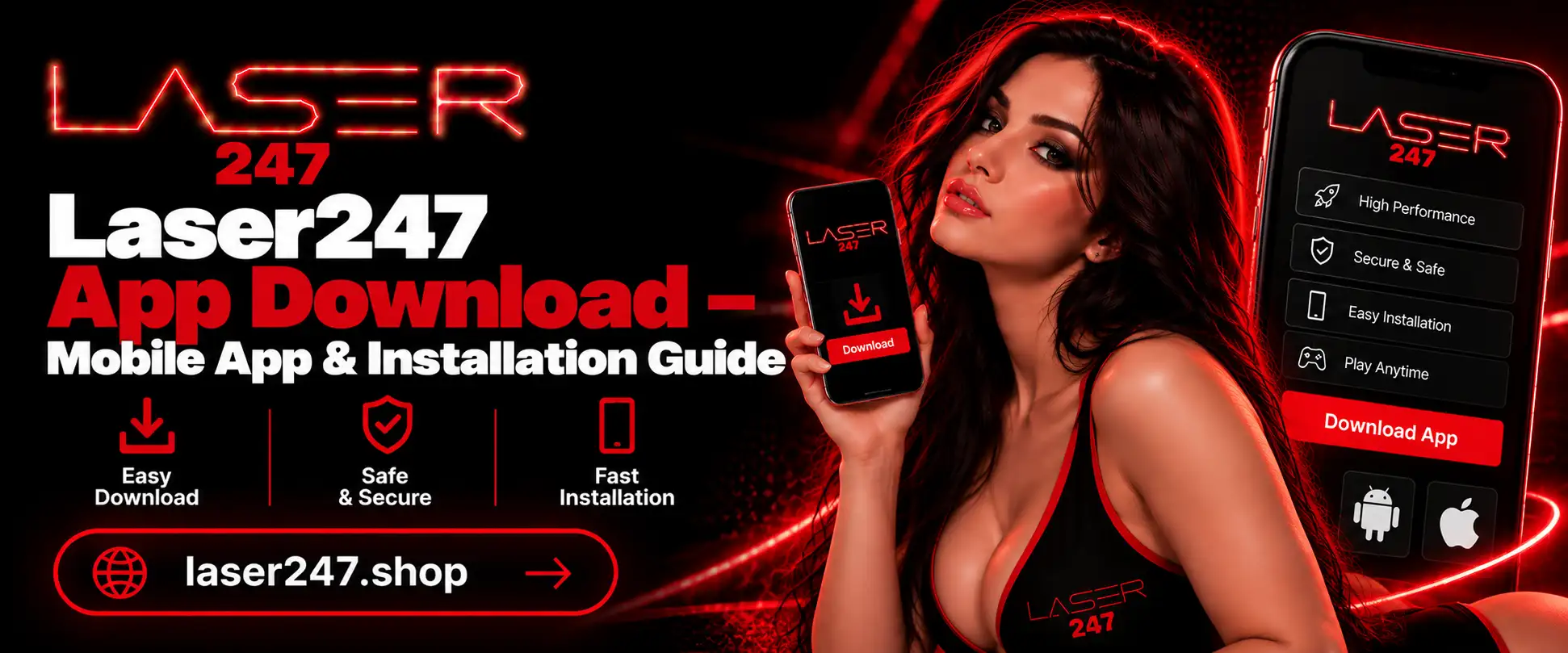 App download guide for laser247 app banner by laser247.shop
