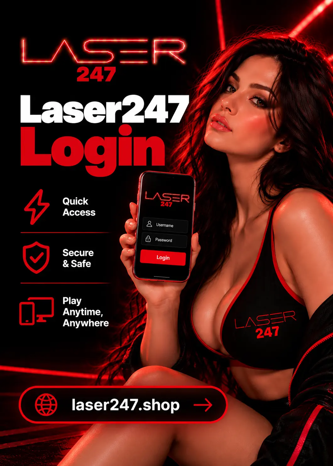 Laser247 Login banner by laser247.shop